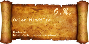 Odler Mimóza névjegykártya